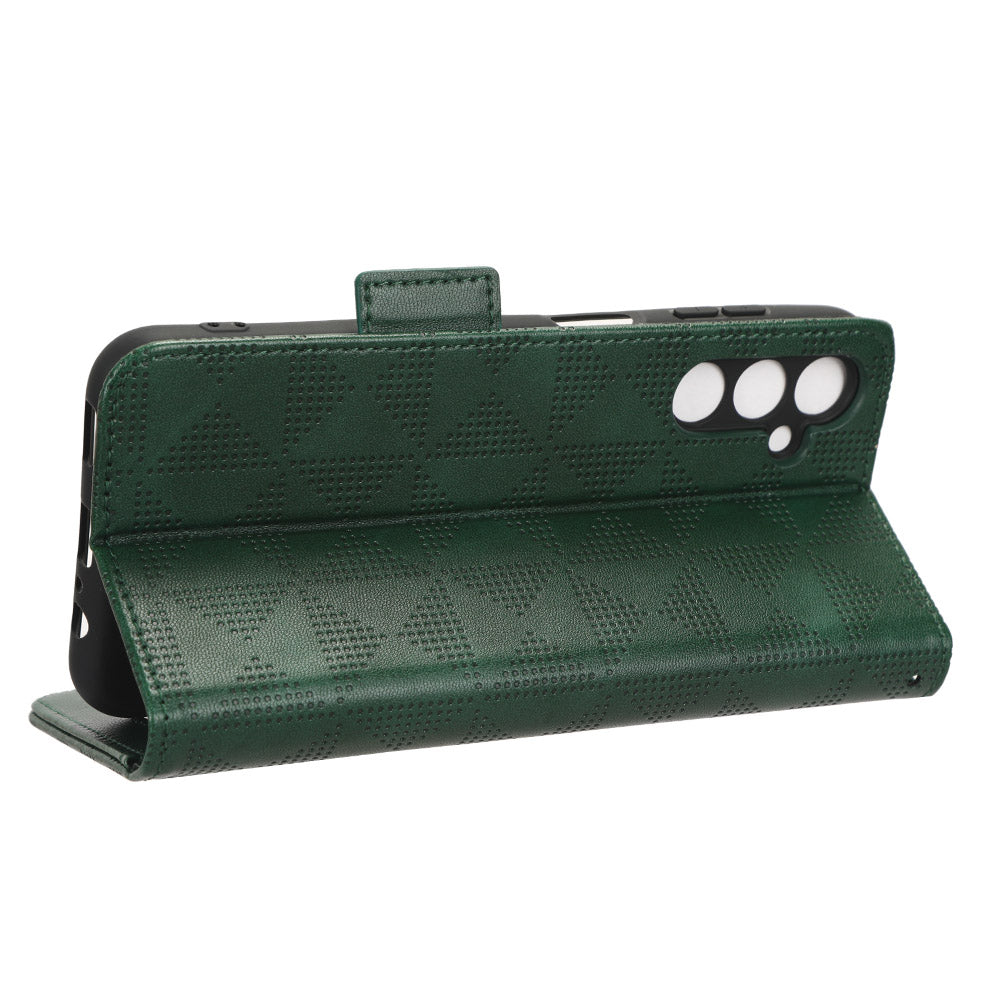 For Samsung Galaxy M54 5G / F54 5G PU Leather Wallet Phone Case Imprinted Triangle Phone Cover with Stand For Samsung Galaxy M54 5G / F54 5G PU Leather Wallet Phone Case Imprinted Triangle Phone Cover with Stand
